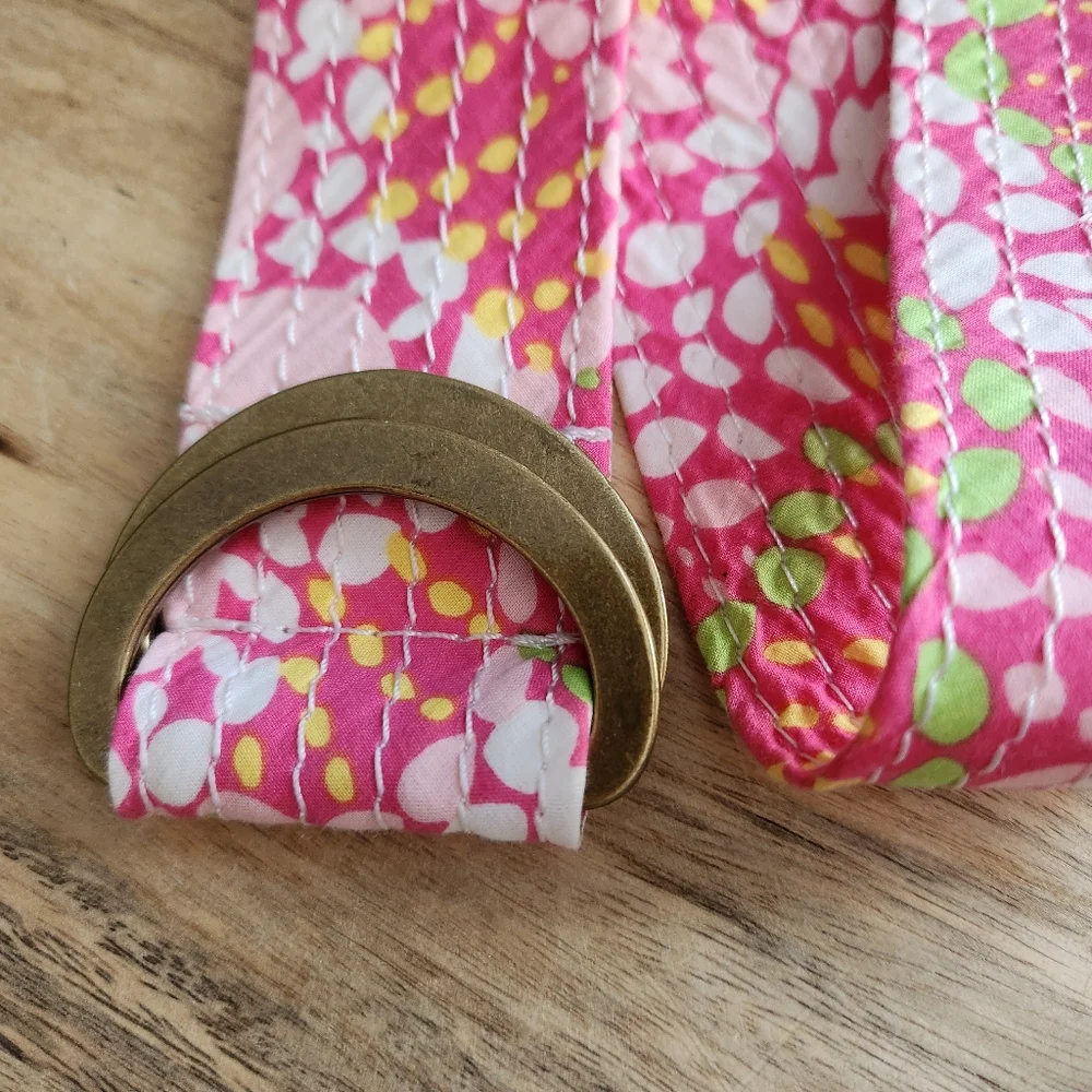 J Crew Pink Floral Fabric Belt Small/Medium - Picture 8 of 14